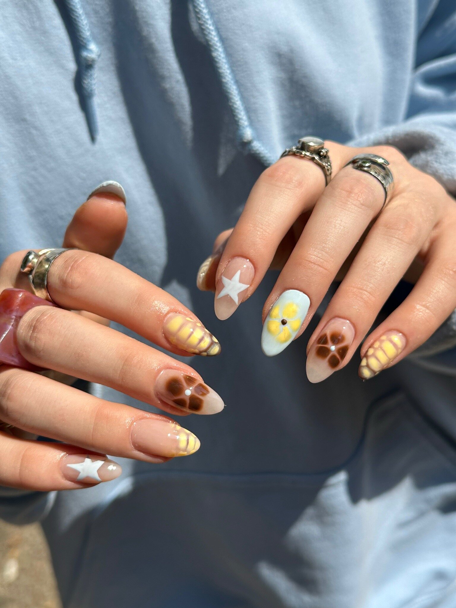 Nail art design close-up